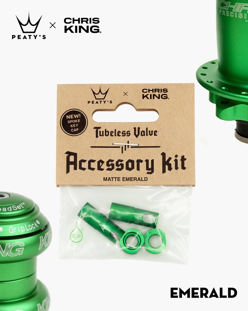 Peatys - Kit de Accesorios Peatys x Chris King-Emerald