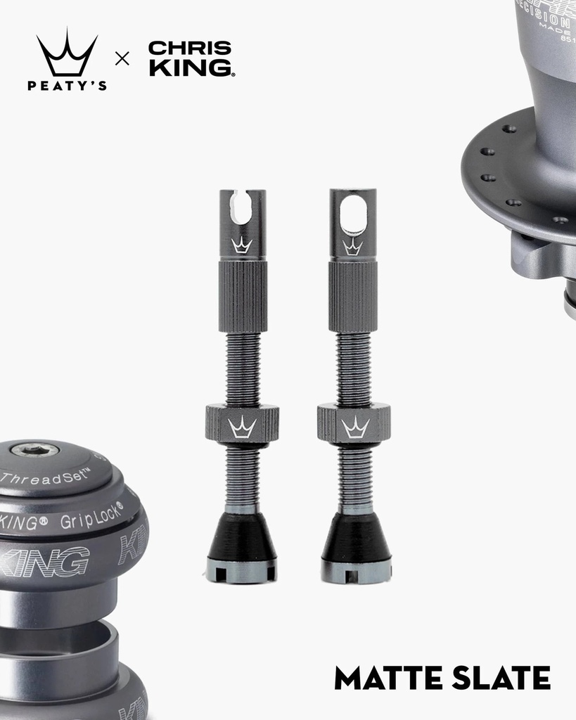 Peatys - Valvulas Peatys x Chris King-Slate