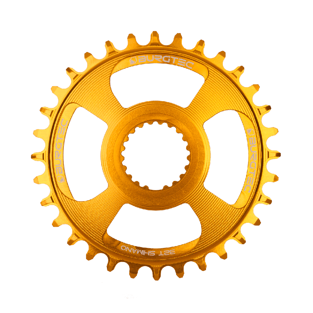 Burgtec - Shimano Direct Mount Thick Thin Chainring - 32T - Burgtec Bullion Gold