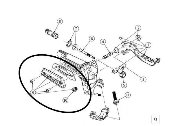 TRP - DHR EVO RIGHT HAND Reservoir Top Cap Kit