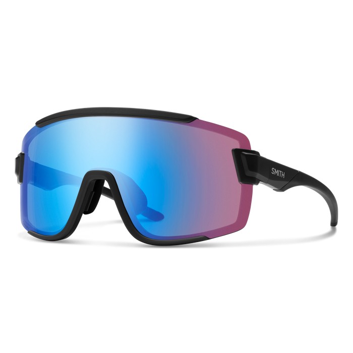 SMITH - Wildcat - Matte Black || ChromaPop Low Light Rose Blue Mirror