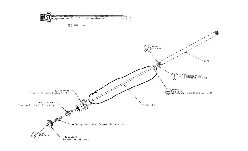 Fox - Transfer RL, Push Rod, 175mm