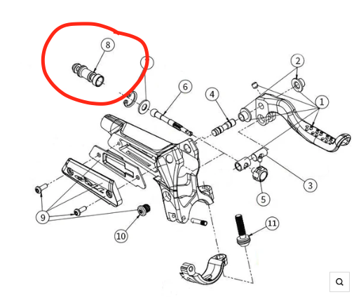 TRP - Master cylinder piston 9mm