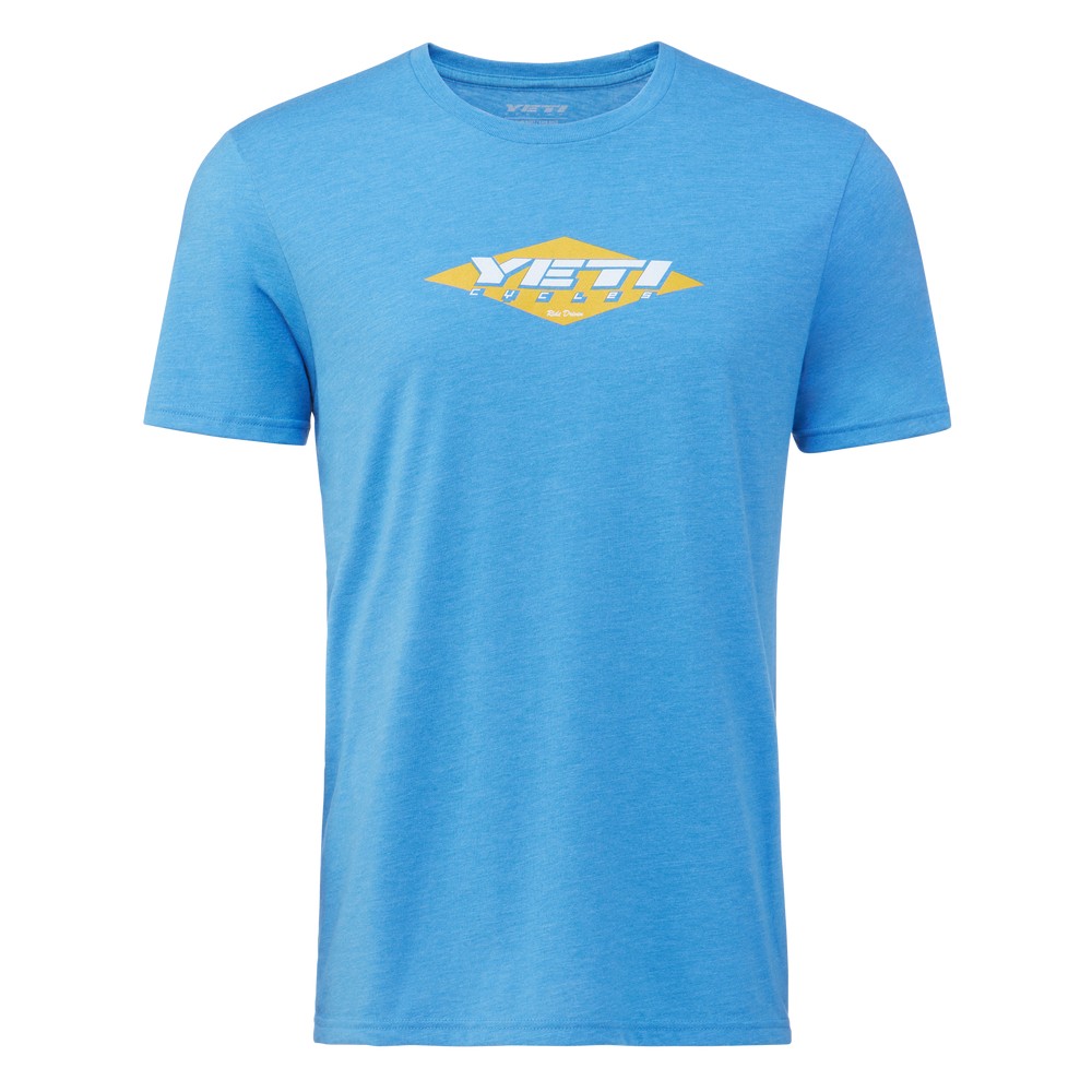 Yeti Cycles - DIAMOND RIDE TEE AZURE BLUE LG