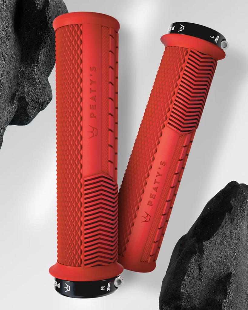 Peatys - Monarch Grip - Knurl - Grueso (32-34mm)- Red
