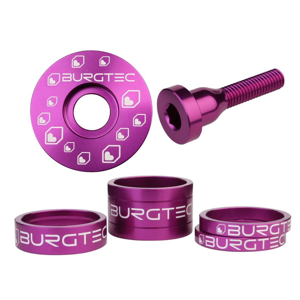 Kit de espaciadores, tornillo y tapa de potencia, by Burgtec - Purple Rain