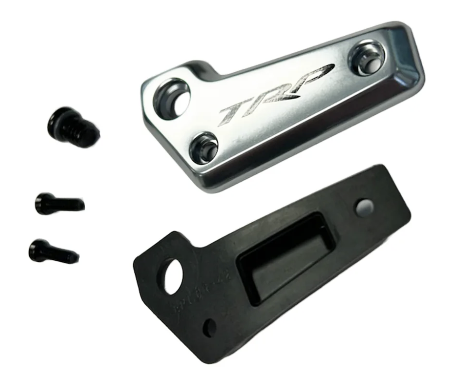 TRP - Grey EVO Pro LH Reservoir Top Cap Kit. Includes Top Cap, Gasket, Screws, and Bleed Plug