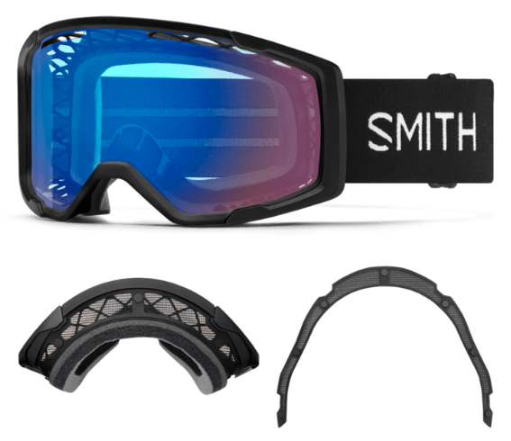 SMITH - Rhythm MTB + Dirt Screen - Black | ChromaPop Contrast Rose Flash