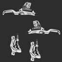 TRP - EVO PRO hydraulic disc brake, Silver limited edition, Front and Rear complete set