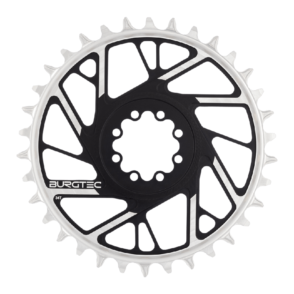 Burgtec - 3mm Offset Thick Thin Chainring for SRAM 8-Bolt 34T Burgtec Black