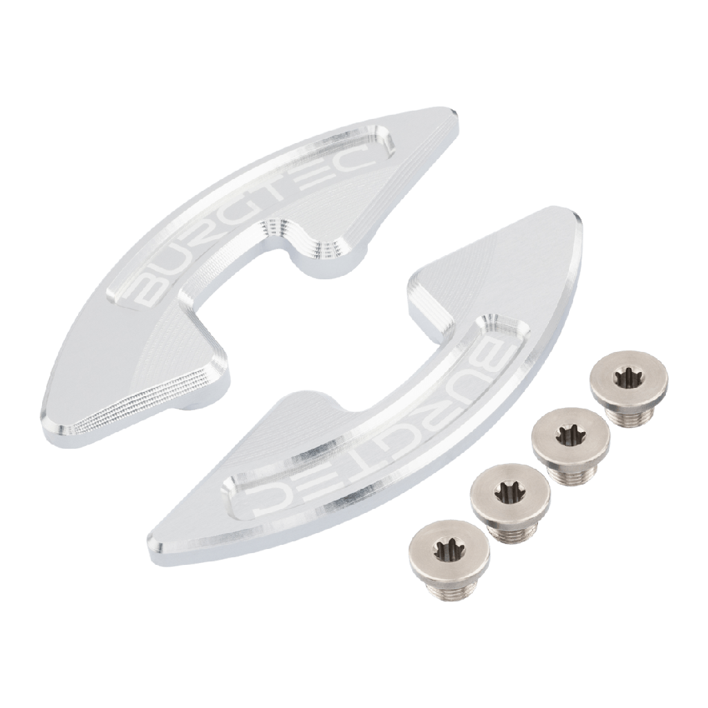 Burgtec - Chainring Bash Guard Pair - Rhodium Silver
