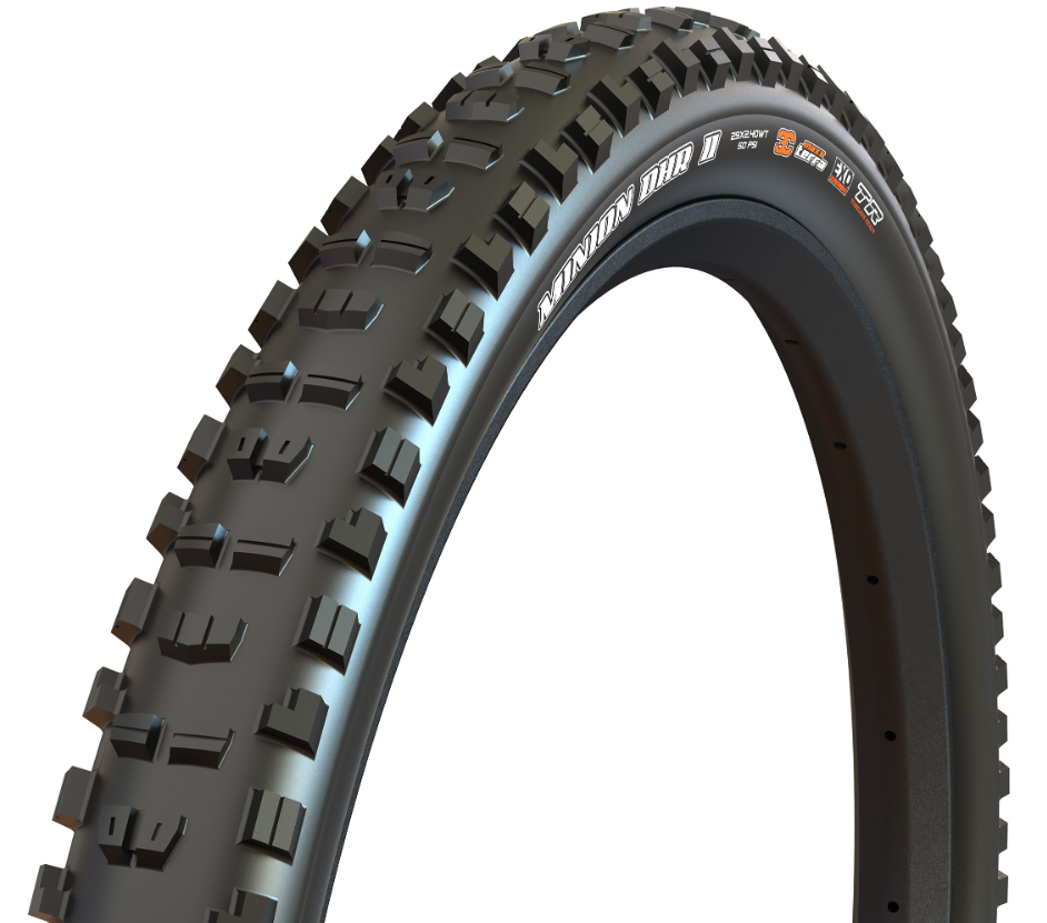 MAXXIS - MINION DHR II - 27.5×2.40 / PLEGABLE / NEGRO / 120X2 TPI / TUBELESS / DOUBLE DOWN / MAXXTERRA