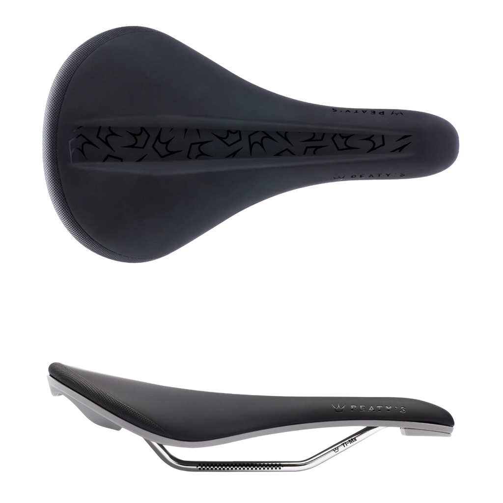 Peatys -  Monarch Saddle - Ti-MX Rail / Nylon Base - Black