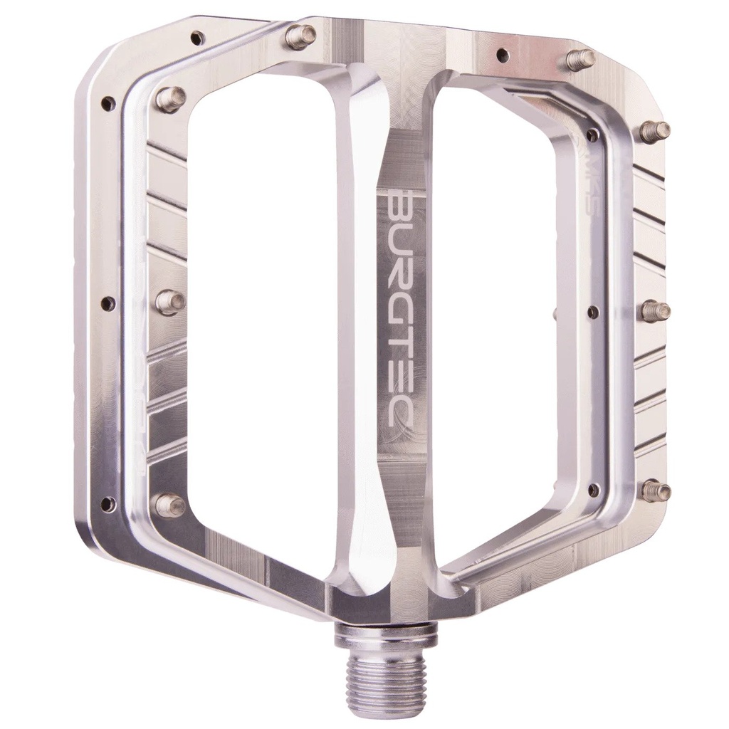 Burgtec - Penthouse Flat MK5 Pedals - Rhodium Silver