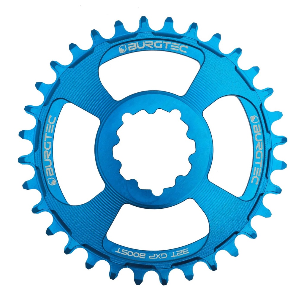 Burgtec - Sram Boost 3mm Offset Thick Thin Chainring - 34T - Deep Blue
