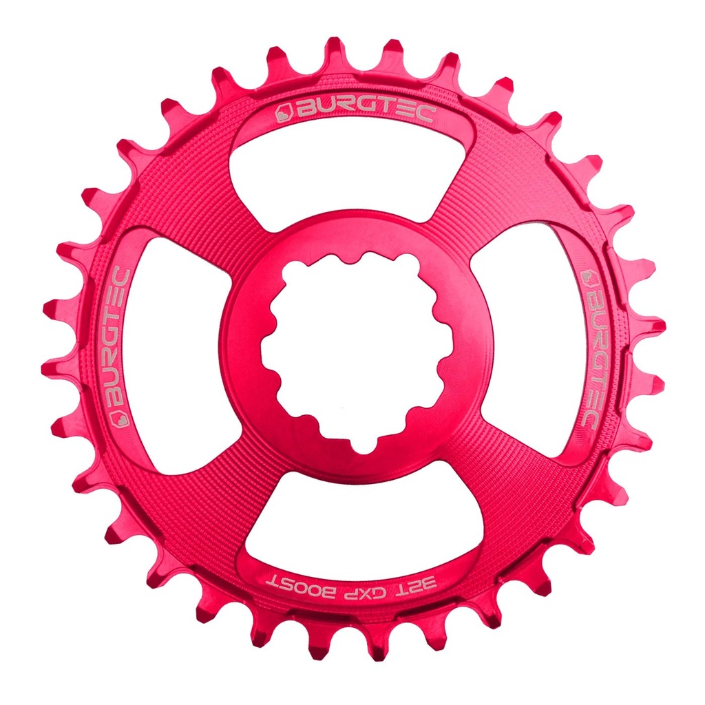 Burgtec - Sram Boost 3mm Offset Thick Thin Chainring - 34T - Toxic Barbie Pink
