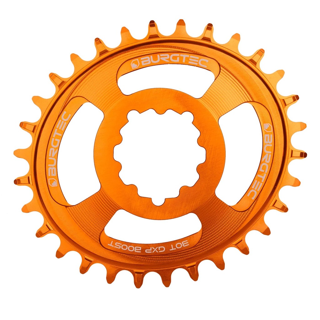 Burgtec - Oval Sram Boost 3mm Offset Thick Thin Chainring - 30T - Iron Bro Orange