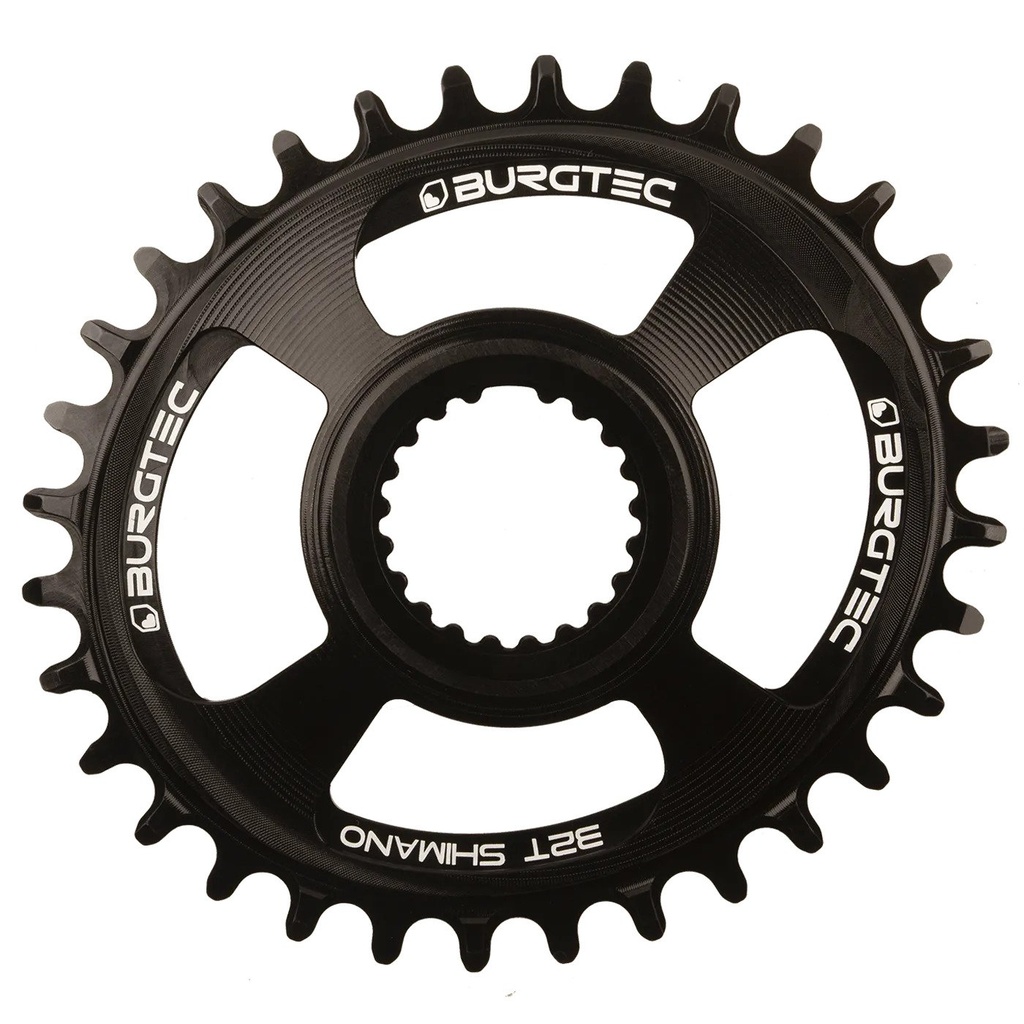 Burgtec - Oval Shimano Direct Mount Thick Thin Chainring - 32T - Burgtec Black