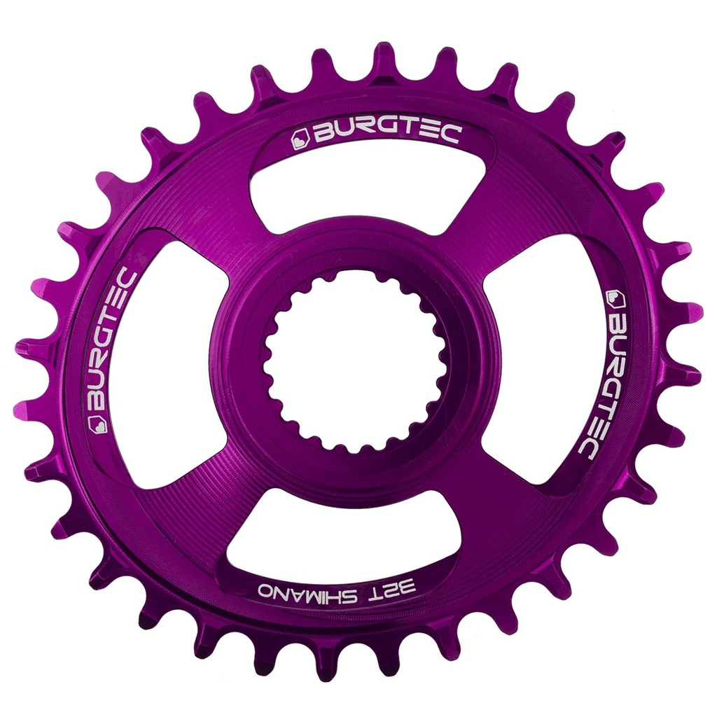 Burgtec - Oval Shimano Direct Mount Thick Thin Chainring - 32T - Purple Rain