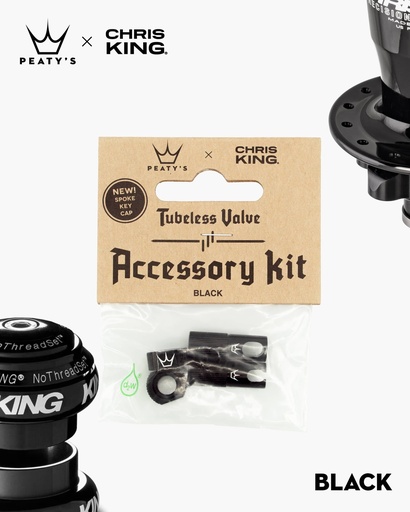 [PTV2-ACCS-BLK-12] Peatys - Kit de Accesorios Peatys x Chris King-Black