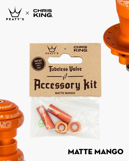 [PTV2-ACCS-MNG-12] Peatys - Kit de Accesorios Peatys x Chris King-Mango