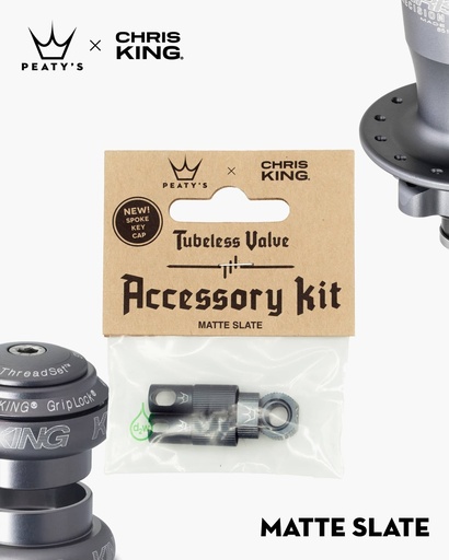 [PTV2-ACCS-SLT-12] Peatys - Kit de Accesorios Peatys x Chris King-Slate