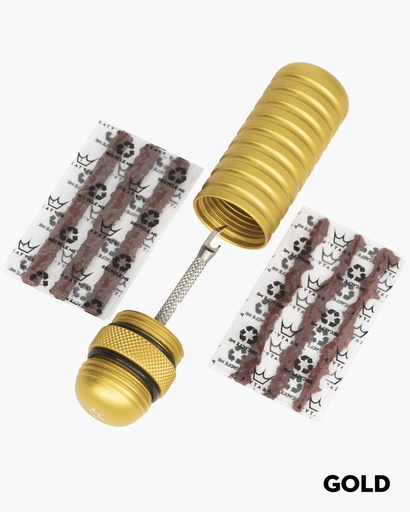 [PPR-TPP-GLD-12] Peatys - Holeshot Tubeless Puncture Plugger Kit-Gold