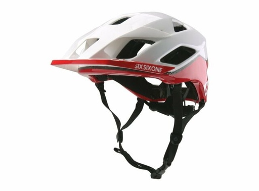 [7186-70-160] SixSixOne - Casco EVO AM Patrol MIPS White/Red-XS/S