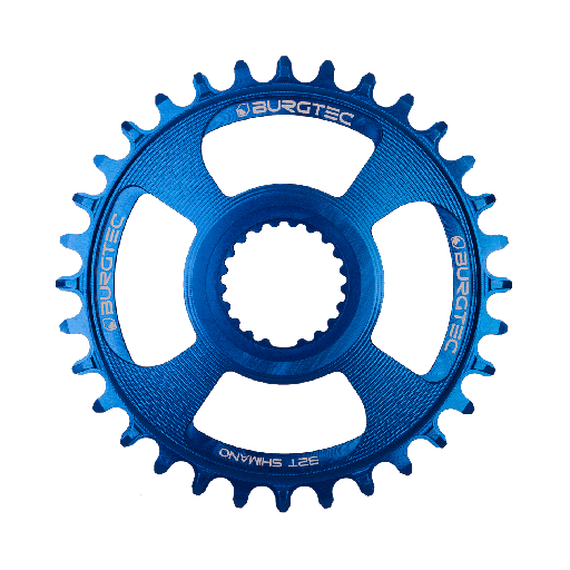 [8712] Burgtec - Shimano Direct Mount Thick Thin Chainring - 34T - Deep Blue