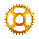 Burgtec - Shimano Direct Mount Thick Thin Chainring - 32T - Burgtec Bullion Gold