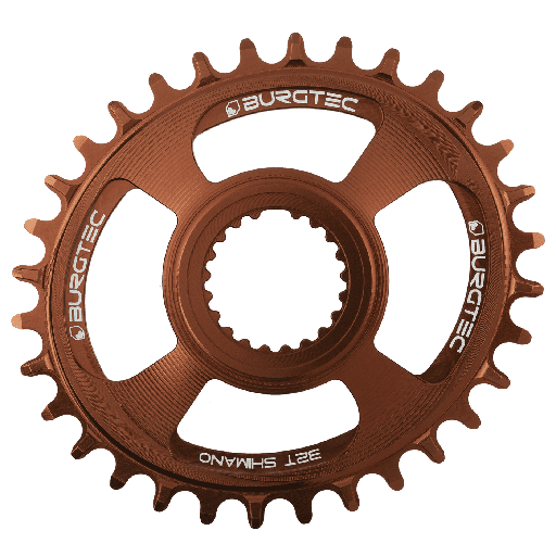 [8750] Burgtec - Oval Shimano Direct Mount Thick Thin Chainring - 32T - Kash Bronze