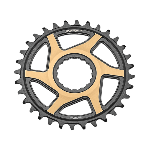 [CR-M9050] TRP - Chainring, 30T, Boost 3mm offset, Duotone (Black / Gold, CR-M9050)
