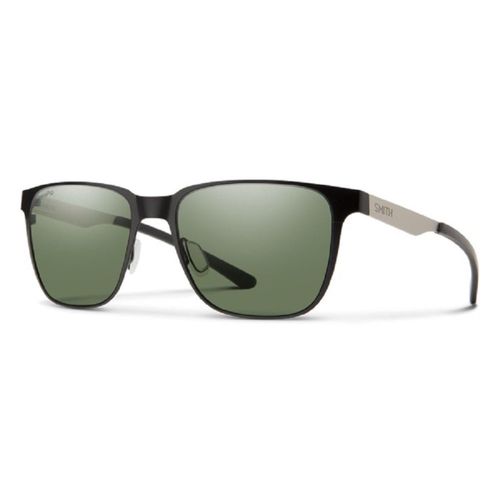 [204930TI754L7] SMITH - Lowdown Metal - Matte Black Silver + Chromapop Polarized Gray Green Lens
