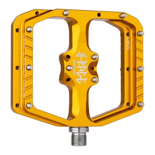 [1708] Burgtec - Penthouse Flat MK5 B-Rage Edition Pedals - Burgtec Bullion Gold