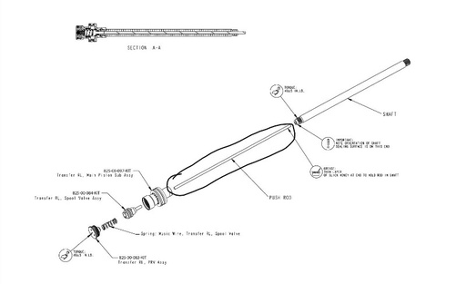 [225-00-244] Fox - Transfer RL, Push Rod, 175mm