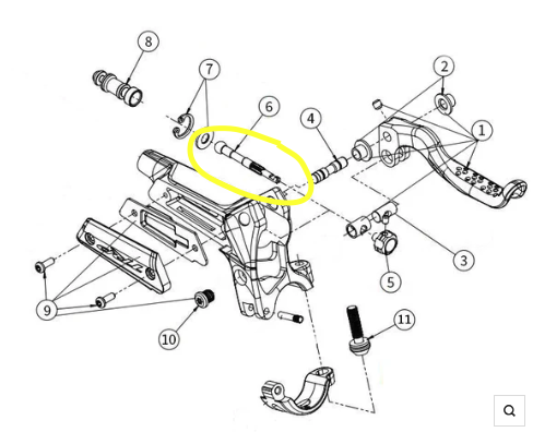 [PADH1307] TRP - Long detented push rod for DHR EVO, Trail EVO levers