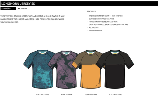 [W25TMLG0028] Yeti Cycles - LONGHORN S/S JERSEY POND PINE LG