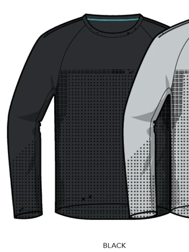 [W25TMLG0321] Yeti Cycles - TURQ AIR L/S JERSEY BLACK LG