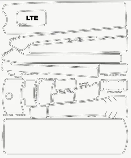 [200020545] Yeti Cycles - LTe FRAME PROTECTOR KIT GLOSS