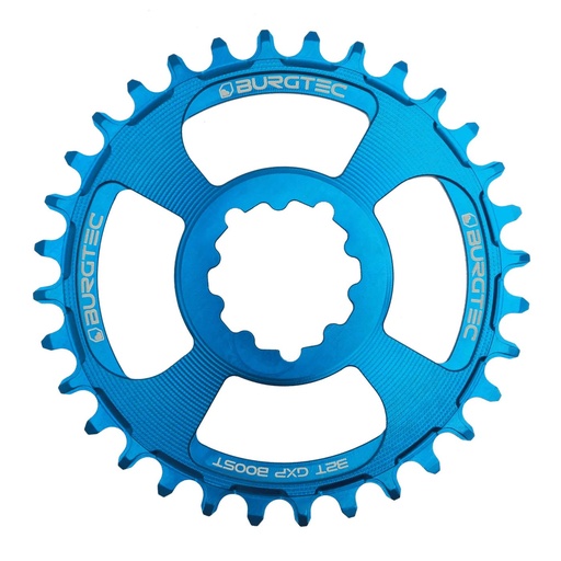 [8272] Burgtec - Sram Boost 3mm Offset Thick Thin Chainring - 34T - Deep Blue