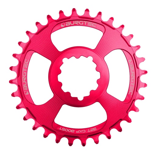 [8296] Burgtec - Sram Boost 3mm Offset Thick Thin Chainring - 34T - Toxic Barbie Pink