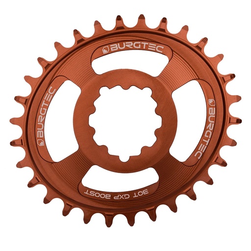 [8466] Burgtec - Oval Sram Boost 3mm Offset Thick Thin Chainring - 30T - Kash Bronze