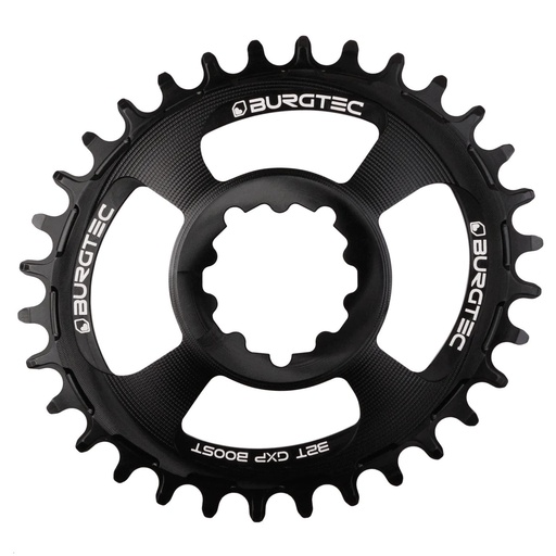 [8462] Burgtec - Oval Sram Boost 3mm Offset Thick Thin Chainring - 32T - Burgtec Black
