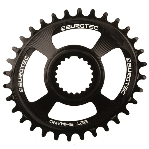 [8742] Burgtec - Oval Shimano Direct Mount Thick Thin Chainring - 32T - Burgtec Black